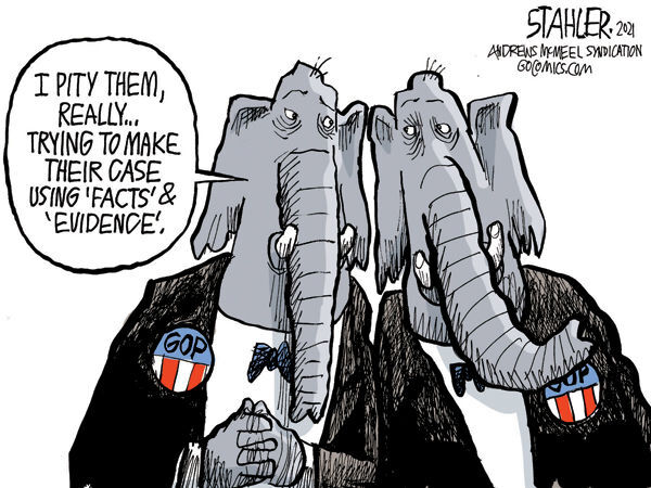 Editorial cartoon published Feb. 13, 2021
